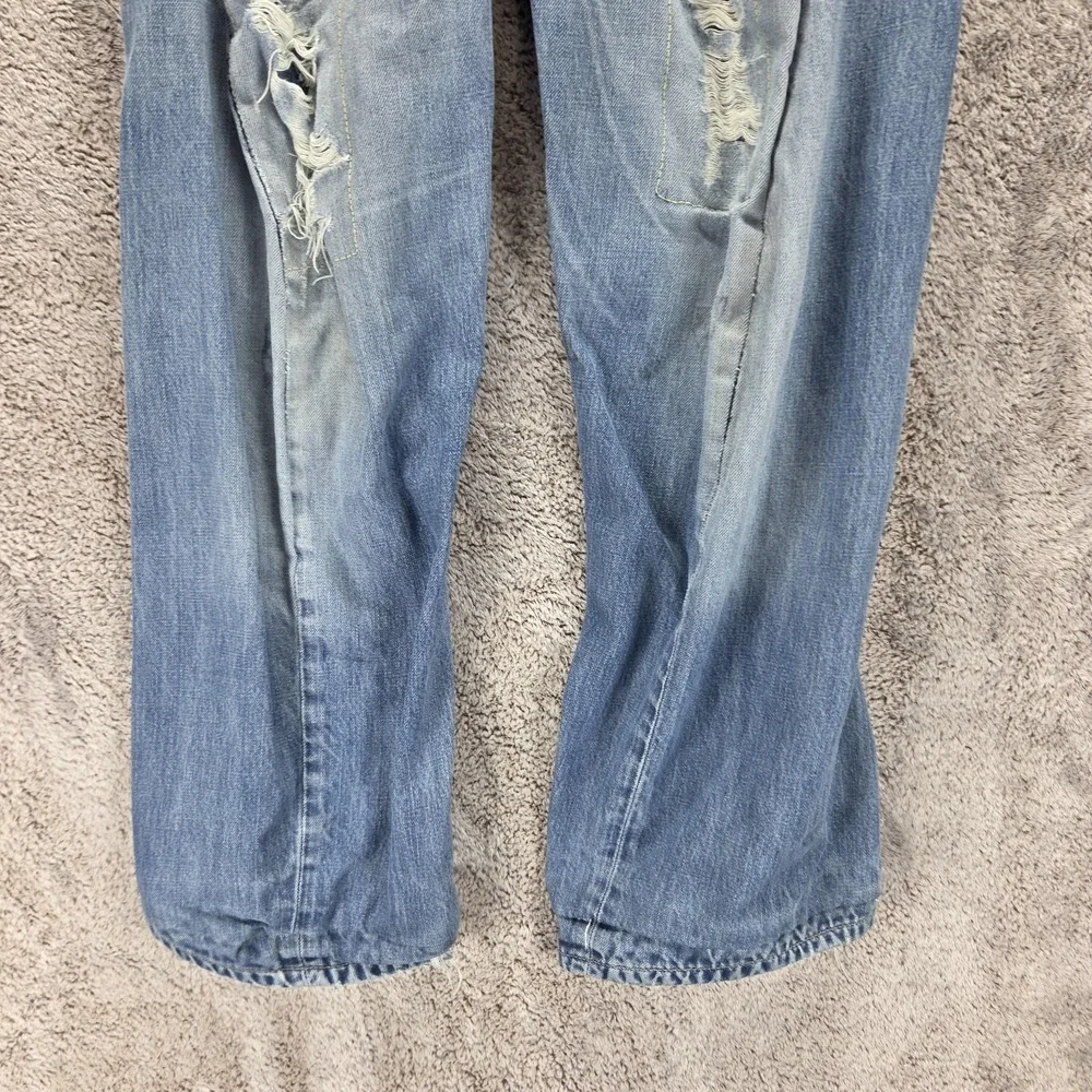 VTG Levis Engineered Jeans Men Twisted Thrashed Destroyed Buckle Back Fits 31x30